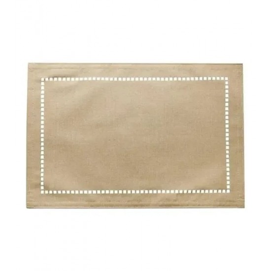 Lugar Americano 45x30cm De Poliéster E Linho Levis Bege